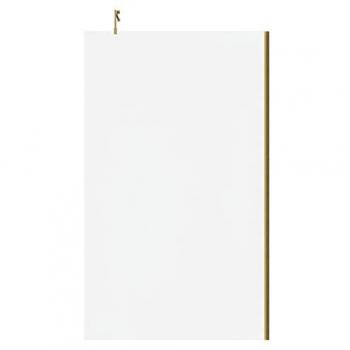 GlassMetal 10mm Walk-In Shower Screen – 2000mm by 1200mm, Brushed Brass Accents