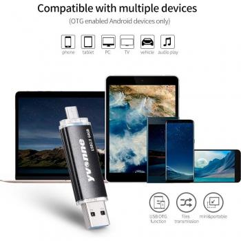 Yvonne YT601-2 128GB Multifunctional USB Flash Drive OTG for Phone/PC/Laptop