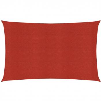 Toldo de vela HDPE rojo 160 g/m² 4x6 m
