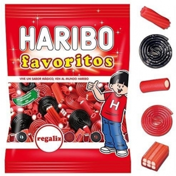 Haribo Golosinas Favoritos Red Mix 90g X 5 UDS