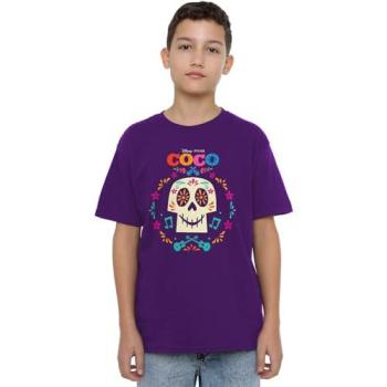Girls’ Purple Coco Flower Skull T-Shirt – Disney (5-6)