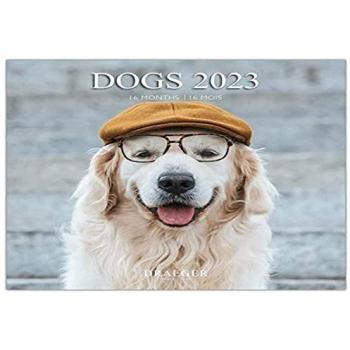 Calendrier Mural Toile de Jouy Chiens 2023 Draeger Paris