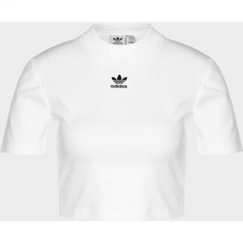 Femme T‑shirt Cropped Adidas HF3394 – Col rond – Manches courtes