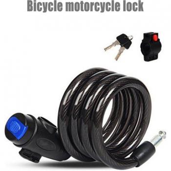 Stainless Steel 2-Key Security Lock for Bikes and Motorcycles