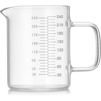Verre borosilicaté 240 ML – Tasse à mesurer pour lait et cuisine