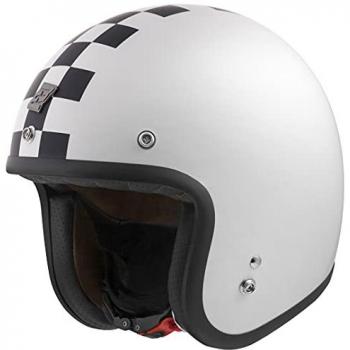 Casque Jet Noir-Blanc Bogotto V541 Scacco XS