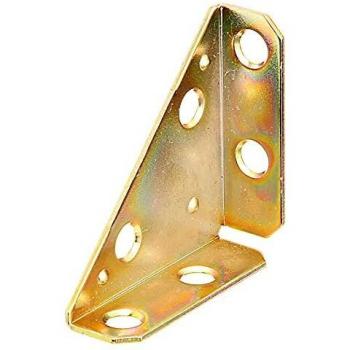 GAH Eckplatte, Metallverbinder, galvanisch gelb verzinkt, 1x Stück