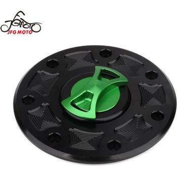 CNC Aluminum Keyless Fuel Tank Cap for KAWASAKI ZX 250 400 500 600 750 900 1100