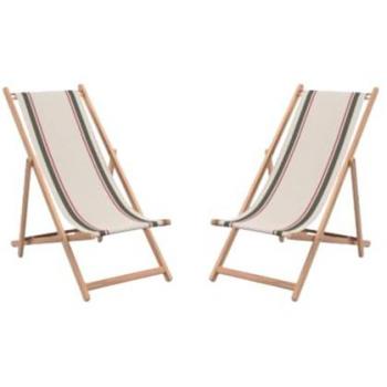 Chilienne en hêtre avec toile 100% coton amovible