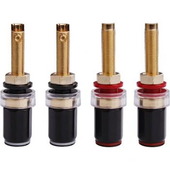 YYTCG 4pcs Black & Red Speaker Terminal Connectors