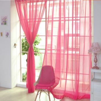 Elegant Solid Kitchen Curtains with Light Filtering Yarn