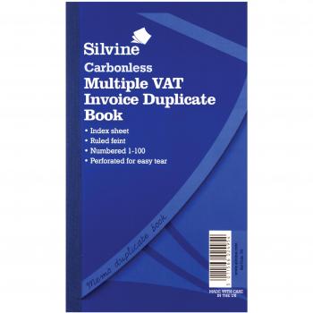 Silvine Carbonless Duplicate Multiple VAT Purchase Order Book