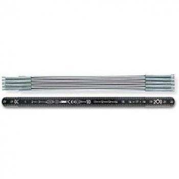 BMI 96162211 Mètre pliant en Aluminium, Noir/blanc, 2 m x 14 mm