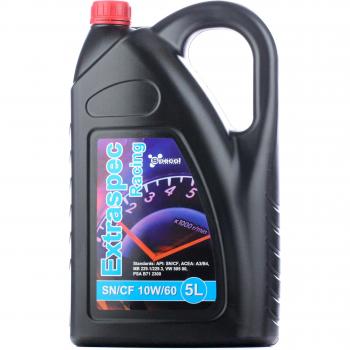 Huile moteur SPECOL Extraspec Racing 10W-60 5L pour VW, AUDI, MERCEDES-BENZ et PEUGEOT
