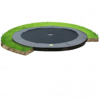 EXIT InTerra Flächen-Trampolin 305 cm in Grau