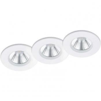 Kit d’Éclairage 3 Spot Blancs, LED, Encadré IP65, Dimmable – Diamètre 8,5 cm