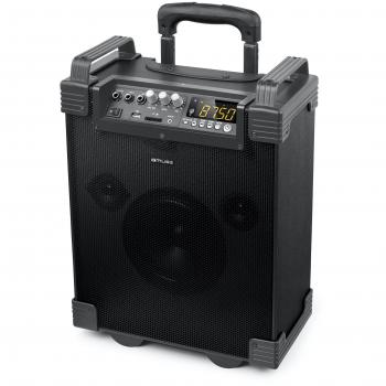 M-1910 Muse PowerSound – 100 W Bluetooth‑PA, MP3/USB/Sd, 1 Mikrofon, Gitarre, Remote, Schwarz