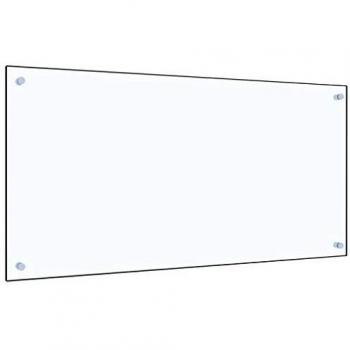 VidaXL Kitchen Backsplash Transparent 39.4x19.7 Tempered Glass
