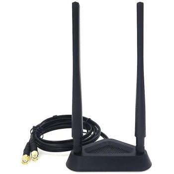 Antenne WiFi 8dBi avec support magnétique et câble d'extension 2.4G/5G