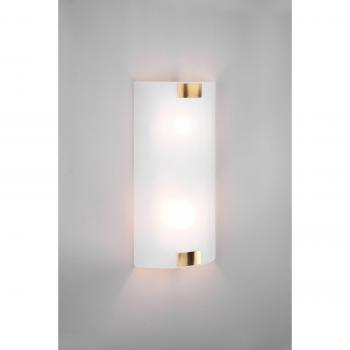 PURA RETTA APPLIQUE METALLO OTTONE INVECHIO VETRO 20×40