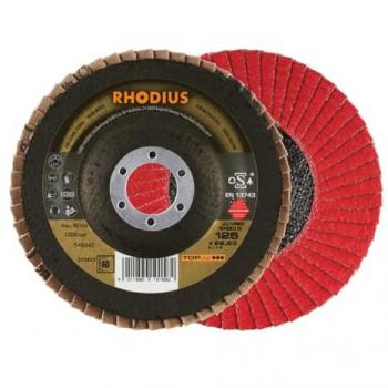Rhodius Abrasives – disques à lamelles inox Jumbo Longlife, diamètre 125 × 22,23 mm GR 40