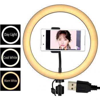 Anneau lumineux LED 12/8/10 pouces, photographie et bureau debout