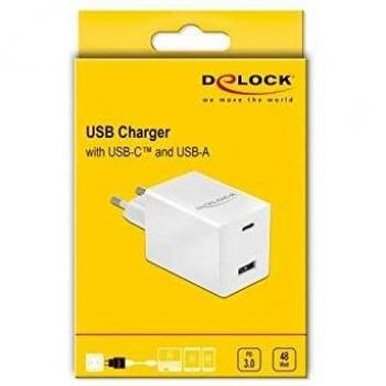 Cargador de pared DeLOCK USB-A/USB-C