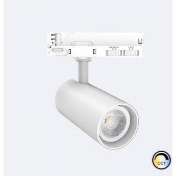 Foco LED Carril Trifásico 30W Fasano Blanco con CCT Seleccionable