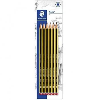 Lápices Staedtler Noris 120, Mina HB, 6 unidades, Negro