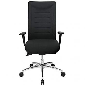 Siège de travail SSI PROLINE XXL, fonctionnement synchrone, équipé d'accoudoirs, supportant jusqu'à 150 kg, noir