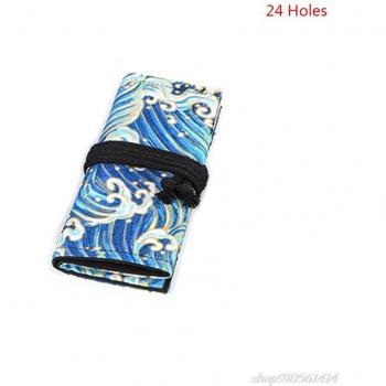 Bolsa portaobjetos de lona, estuche con múltiples agujeros (12/24/36/48/72), ideal para bolígrafos y pinceles, referencia N12 20