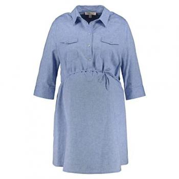 Tunica in cotone e lino per donna, extralunga, Blu, Taglia 52/54, Ulla Popken