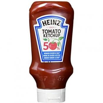 Heinz Tomatenketchup 50% Zucker+Salz, 5er Pack (5 x 500 ml)
