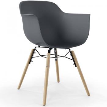 Sedia Settecchio Verde – Stile Scandinavo – Gambe in Legno