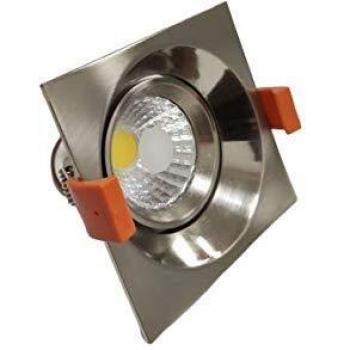 Spot Encastrable LED COB Carré Orientable 8W 60° ALU