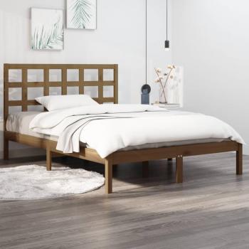 VidaXL Bed Frame Honey Brown Solid Wood 200x200 cm
