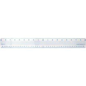 ACME 18-Inch Center Zero Plastic Ruler
