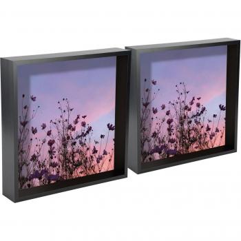 12x12 Black 3D Deep Box Photo Frames