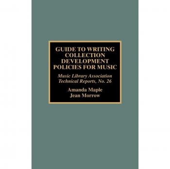 Guide to Writing Collection Development Policies for Music