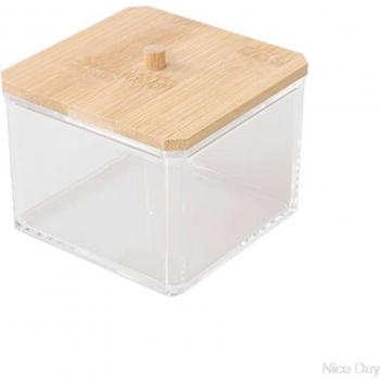 Bin organizador de algodón y hisopos de maquillaje