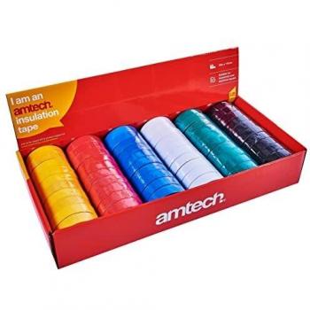 Amtech Assorted Colours Insulation Tape Set 60 Pieces