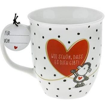 Sheepworld 46218 Tasse mit Spruch Wie schön, dass es dich gibt!