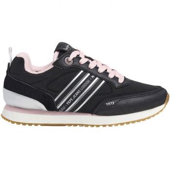 Pepe Jeans Dublin Half Sneakers für Kinder in Schwarz-Rosa 33