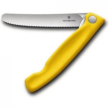 Victorinox Swiss Classic Yellow Serrated Folding Tomato Knife