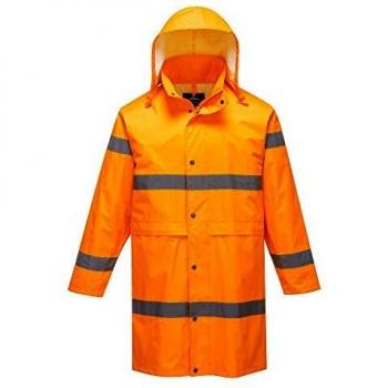 Portwest H442 Hi-Vis Coat, 100cm, Regular, Size: Small, Orange