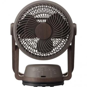 Pieria 19 cm Remote‑Controlled Wood‑Grain Circulator – Dark Wood