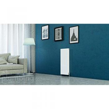 Kartell K-RAD Kompact Type 21 Double Panel with Single Convector Horizontal Radiator | White | Metal | 900mm x 400mm