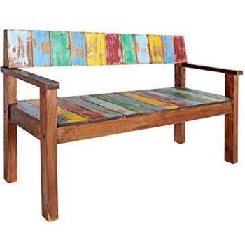 Panca da Salotto vitaXL con legno riciclato 125x51x80 cm