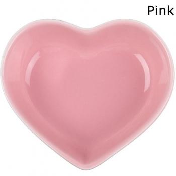 Mini Ceramic Heart‑Shape Snack Serving Dish with Sauce