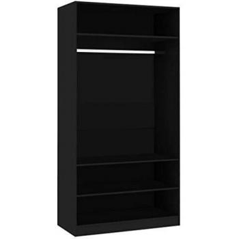Garde-Robe Noir 100 x 50 x 200 cm Aggloméré